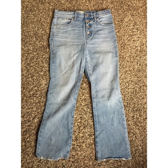 Madewell Denim - Madewell Cali Demi-Boot Jeans Light Wash Button Fly High Rise Size 26